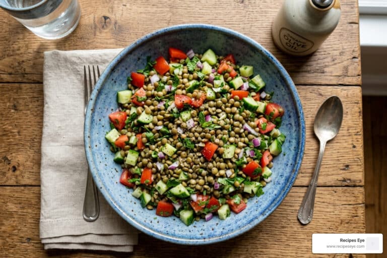salada de lentilha simples